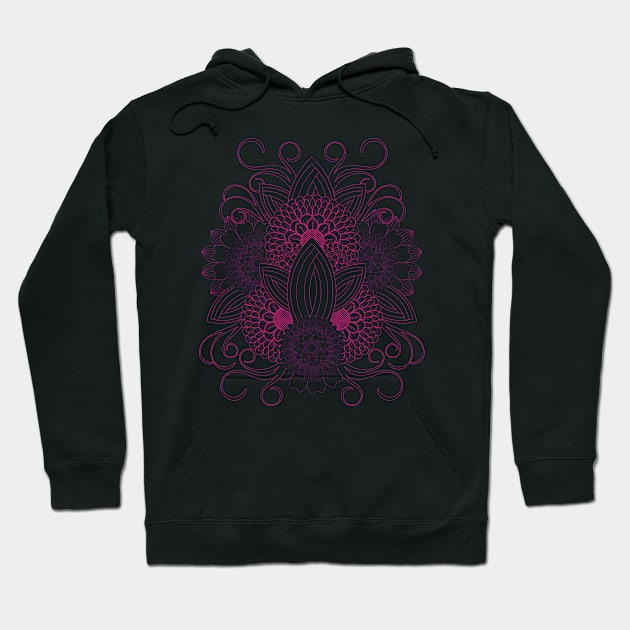 Abstract Doodle Flower Hoodie by DeDoodle